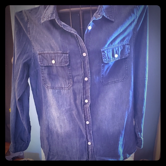 blue jean button down